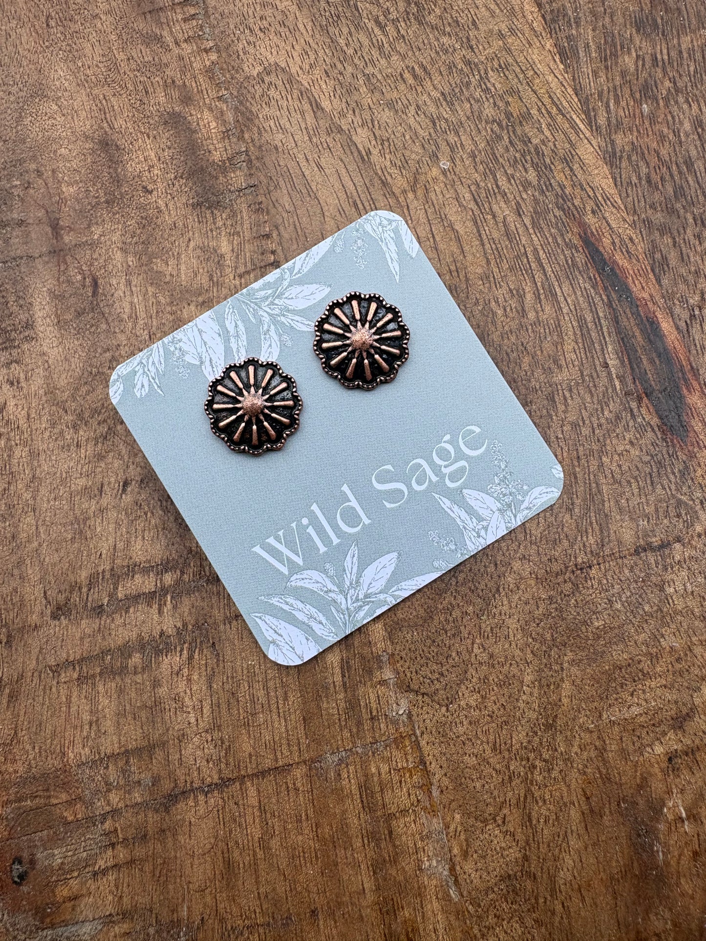 Small Copper Concho Studs