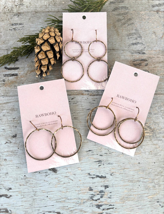 Hammered Hoop Earrings