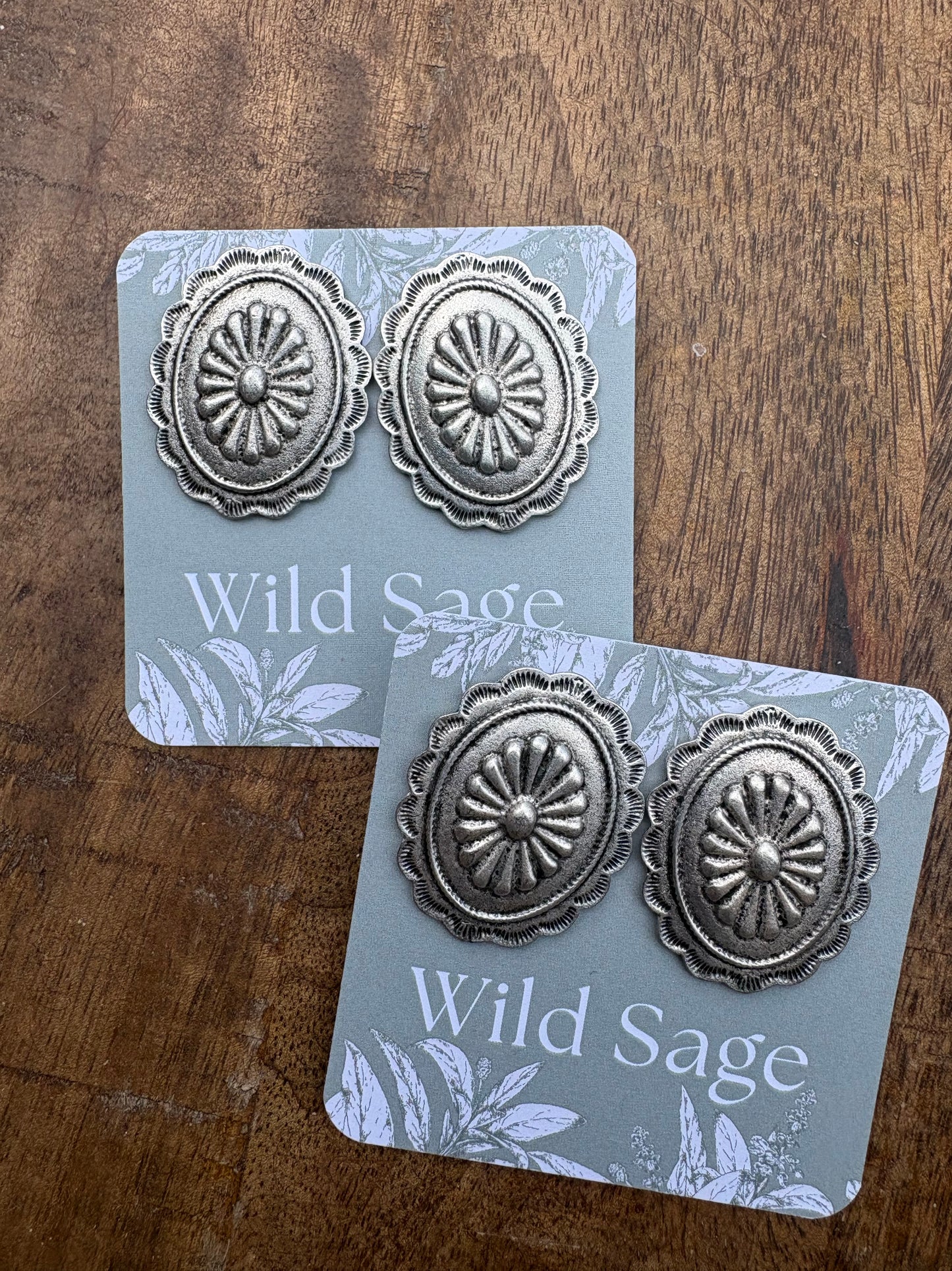 Silver Concho Studs