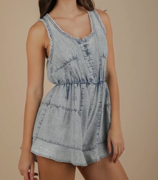 Denim Romper