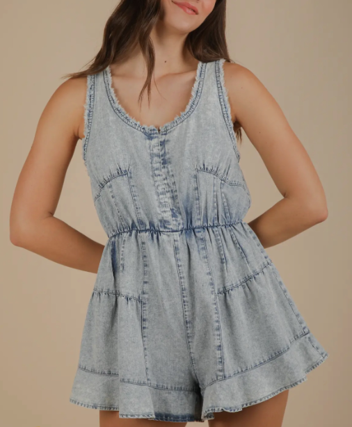 Denim Romper